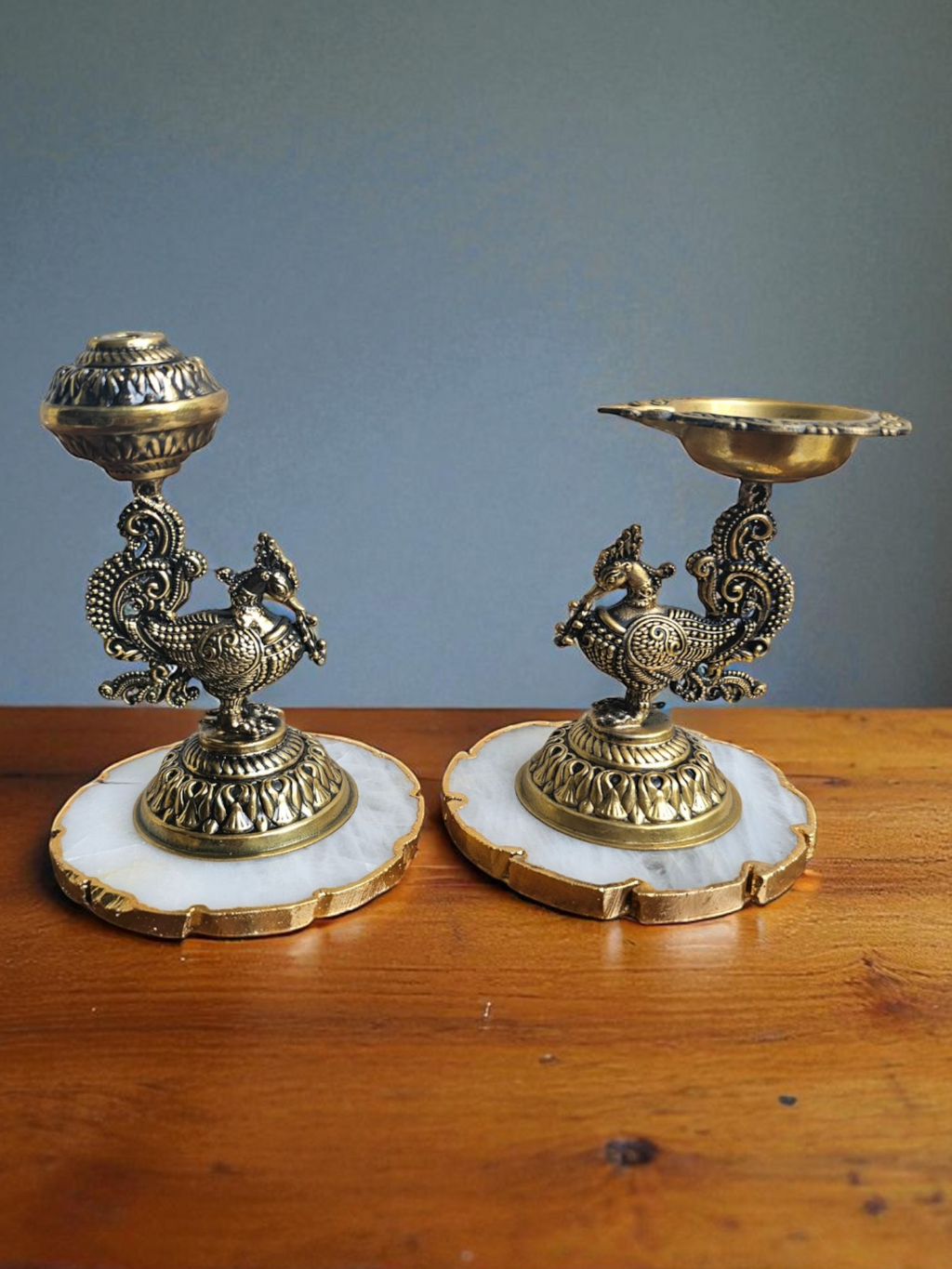 Peacock Diya Combo